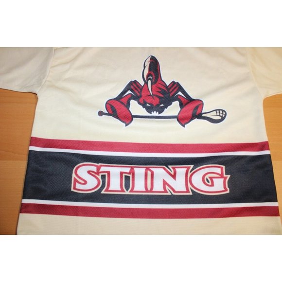 NLL National Lacrosse League Arizona Sting Jersey Small Reebok CCM Beige Red - Picture 2 of 6